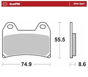 Moto Master RoadPro Sinter Sport Brake Pads For Benelli 402S ABS 2018 Fits Front Left Or Right