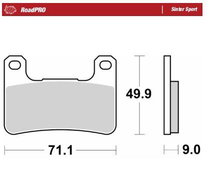 Moto Master RoadPro Sinter Sport Brake Pads For Suzuki DL 1000 ABS 2014-2019 Fits Front Left Or Right