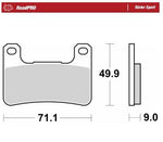 Moto Master RoadPro Sinter Sport Brake Pads For Suzuki DL 1000 ABS 2014-2019 Fits Front Left Or Right