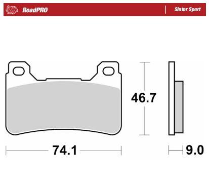 Moto Master RoadPro Sinter Sport Brake Pads For Honda CB1000R 2008-2016 Fits Front Left Or Right