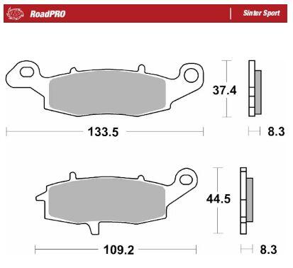 Moto Master RoadPro Sinter Sport Brake Pads For Suzuki DL 1000 2002-2012 Fits Front Left Or Right