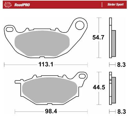 Moto Master RoadPro Sinter Sport Brake Pads For Yamaha MT-03 ABS 2016-2026 Front Left