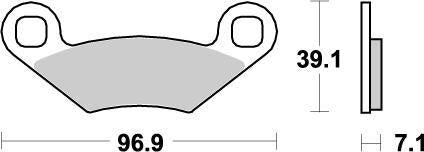 Moto Master Nitro ATV Brake Pads For Polaris Outlaw 450 MXR 2009-2010 - Rear