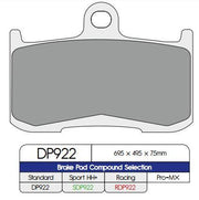 DP Brakes Standard Sintered Metal Brake Pads For Victory Boardwalk 106 2013-2015 Front