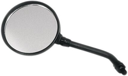 Emgo Round Kawasaki KZ Style Universal Mirror For Kawasaki KZ 1000 - Black Black Satin