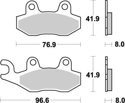 Moto Master Nitro Brake Pads For Can Am Commander 1000 EFI 2011-2017 Front Right