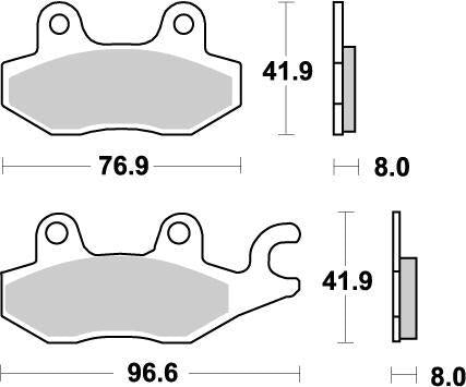 Moto Master Nitro ATV Brake Pads For Arctic Cat Textron 50 2X4 2006-2008 Rear
