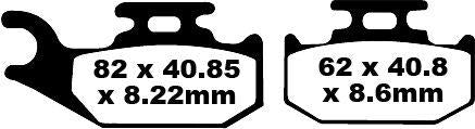 EBC TT Sport Carbon Fusion Brake Pads For Suzuki LT-A 400 2X4 Kingquad 2008 Front