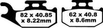 EBC TT Sport Carbon Fusion Brake Pads For Suzuki LT-A 400 2X4 Kingquad 2008 Front
