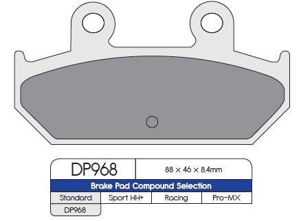 DP Brakes Standard Sintered Metal Brake Pads For Suzuki AN 400 2007-2009 Rear