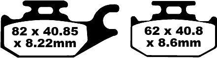 EBC TT Sport Carbon Fusion Brake Pads For Suzuki LT-A 400 2X4 Kingquad 2008 Front
