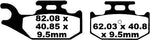 EBC TT Sport Carbon Fusion Brake Pads For Yamaha YFM 700 R Raptor 2006-2009 Rear