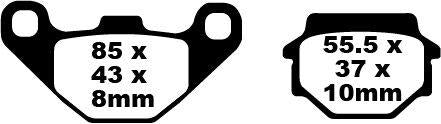 EBC FA Series Organic Brake Pads For Kawasaki AR 125 A 1983-1990 Front