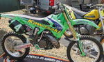 Tecnosel Team Kawasaki Seat Cover For Kawasaki KX125 1994-1998 - Black/Green