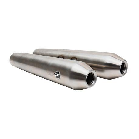 S&S Cycle Race only  Silencers For Royal Enfield Continental GT 650 EFI 2019-2021 - Brushed