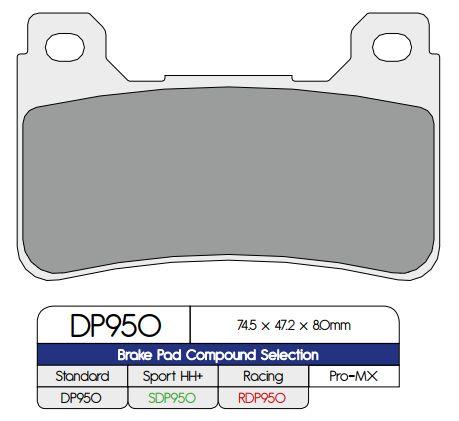 DP Brakes Standard Sintered Metal Brake Pads For Honda CB1000R 2008-2016 Front