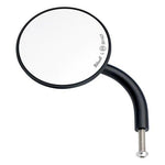 Biltwell Round Short Arm Utility Mirror With Perch Mount - Black