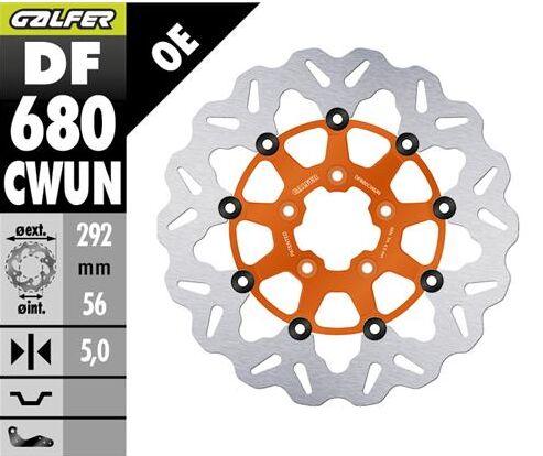 Galfer Floating Wave Brake Disc For Harley Davidson FLDE 1750 2018-2020 - Orange - Front