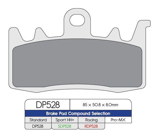 DP Brakes Standard Sintered Metal Brake Pads For Benelli 752S ABS 2018-2020 Front