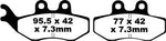 EBC SFA Series Organic Grimeca Brake Pads For Piaggio Beverly 125 2002-2003 Front