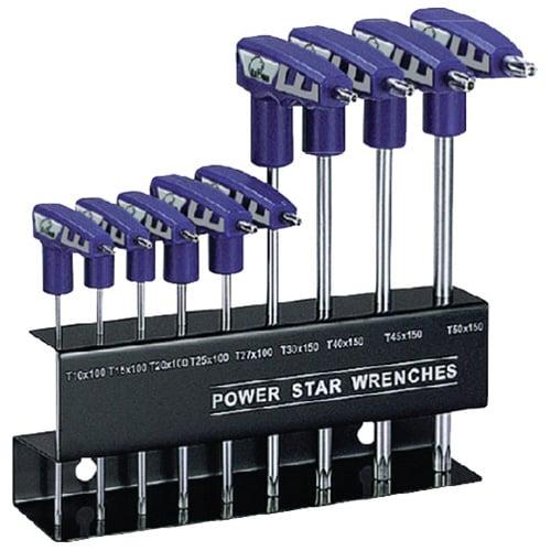 Bike It Deluxe 9 Piece Torx Key Set - T10, 15, 20, 25, 27, 30, 40, 45, 50