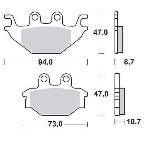 Moto Master Nitro ATV Brake Pads For Arctic Cat Textron 250 2X4 2006-2008 Front Left