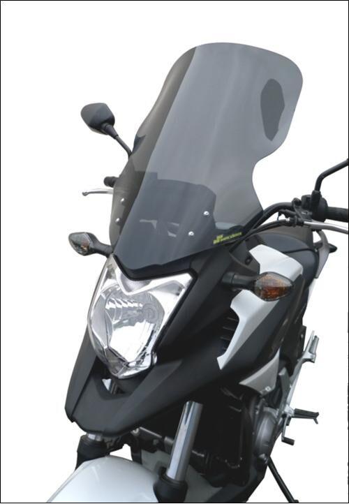 Bullster Windshield Windscreen For Honda NC 700 X 2012-2013 53 cm (21") - Grey Smoke