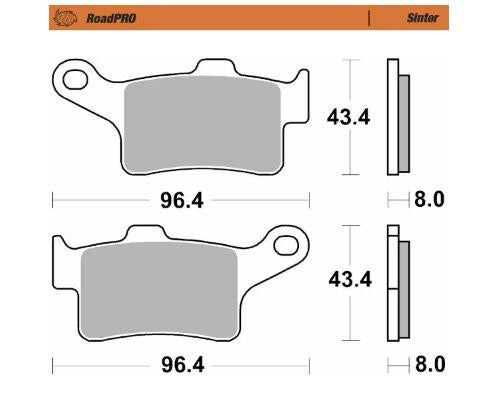 Moto Master RoadPro Sintered Metal Brake Pads For Harley Davidson FLHTCUTG 1750 ABS 2019 Rear