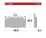 Moto Master RoadPro Sinter Sport Brake Pads For Kawasaki GPZ 900 R 1990-1994 Fits Front Left Or Right