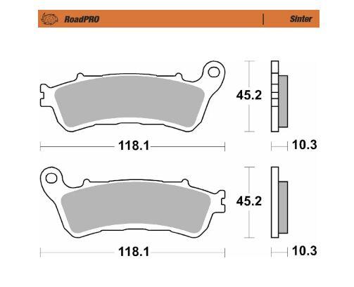 Moto Master RoadPRO Sinter Brake Pads Rear For Honda GL 1800 2014-2015 Rear