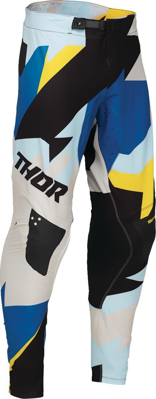 Thor Sportmode Brave Pants - Black Blue Grey Yellow