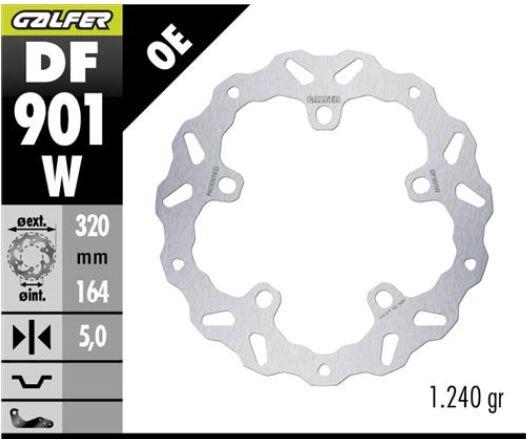 Galfer Fixed Wave Brake Disc For Harley Davidson FLHX 1923 2024-2026 - Rear