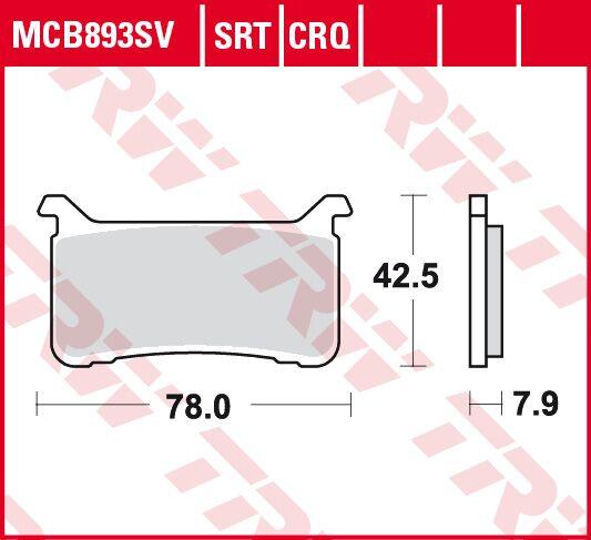 TRW CRQ Series Carbon Race Brake Pads For Honda CB 1100 RS 2017-2018 Front
