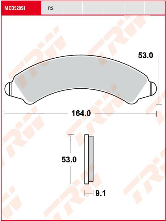 TRW SI Series Sintered Off-Road Brake Pads For Polaris RZR Pro 2000 R 4X4 2022-2026