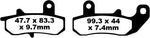 EBC FA Series Organic Brake Pads For Suzuki DR600R Dakar 1989 Rear