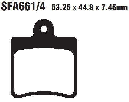 EBC SFA Series Organic Scooter Brake Pads For Daelim B-Bone 125 2011-2015 Front Left