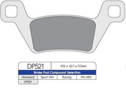 DP Brakes Standard Sintered Metal Brake Pads For Kymco MXU 550 I 4X4 Rear