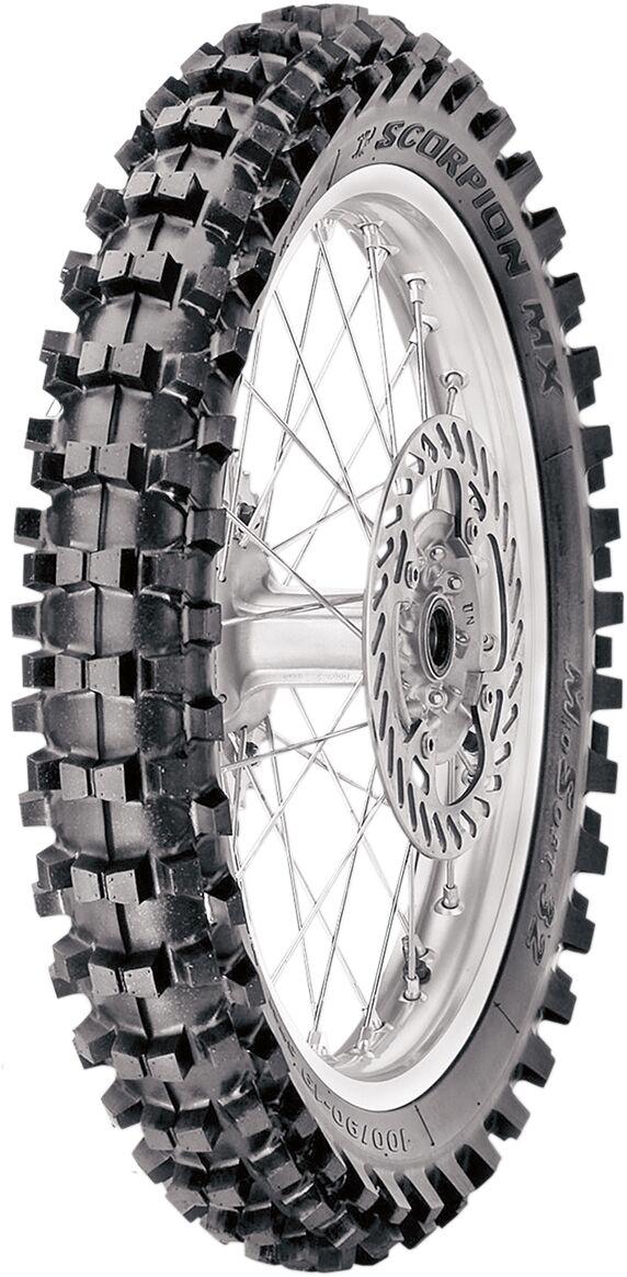 Pirelli Scorpion MX32 Mid Soft Rear Tyre Blackwall  61M 110 85-19"