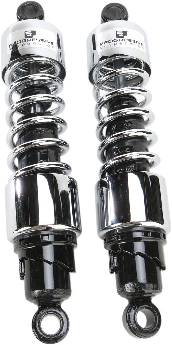 Progressive Suspension 412 Series Cruiser Shocks For Honda VF700C Magna 1985-1986 330mm (13.00") - Black/Chrome