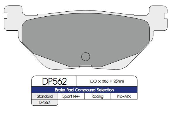 DP Brakes Standard Sintered Metal Brake Pads For Yamaha XP 530 T-Max 2012-2017 Rear