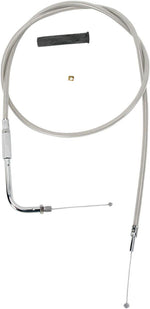 Drag Specialties Stainless Braided Throttle Cable For Harley Davidson FLHR 1340 1994-1995 106.5 cm (42") - Silver Unfinished