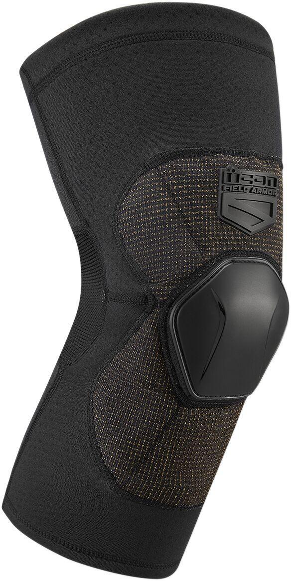 Icon Field Armor Compression Knee Guards - Black