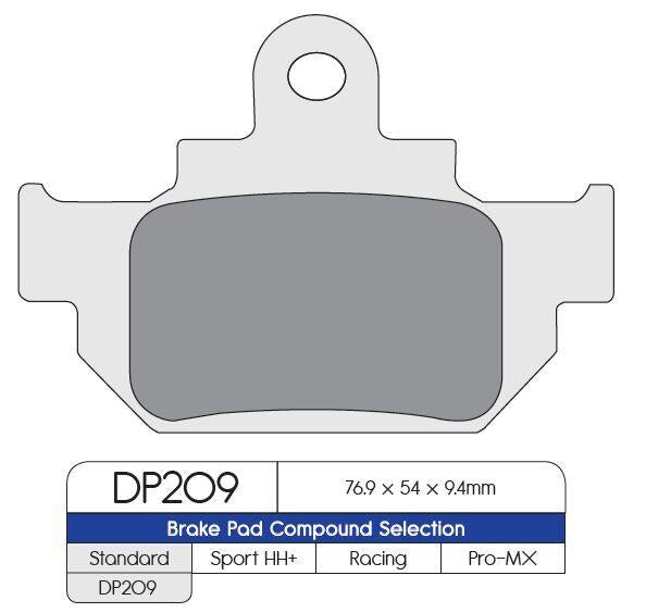 DP Brakes Standard Sintered Metal Brake Pads For Suzuki DR600 R 1985-1989 Front