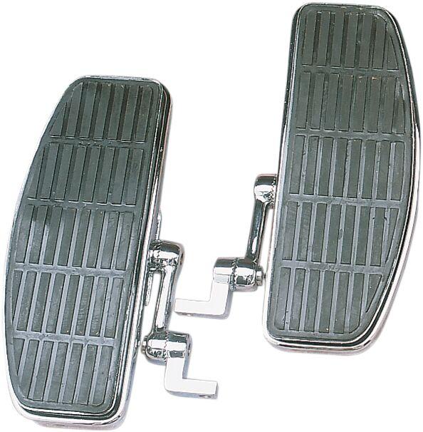 Drag Specialties Bolt On Adjustable Floorboards For Harley Davidson FXST 1340 1985-1999 - Black Chrome Unfinished