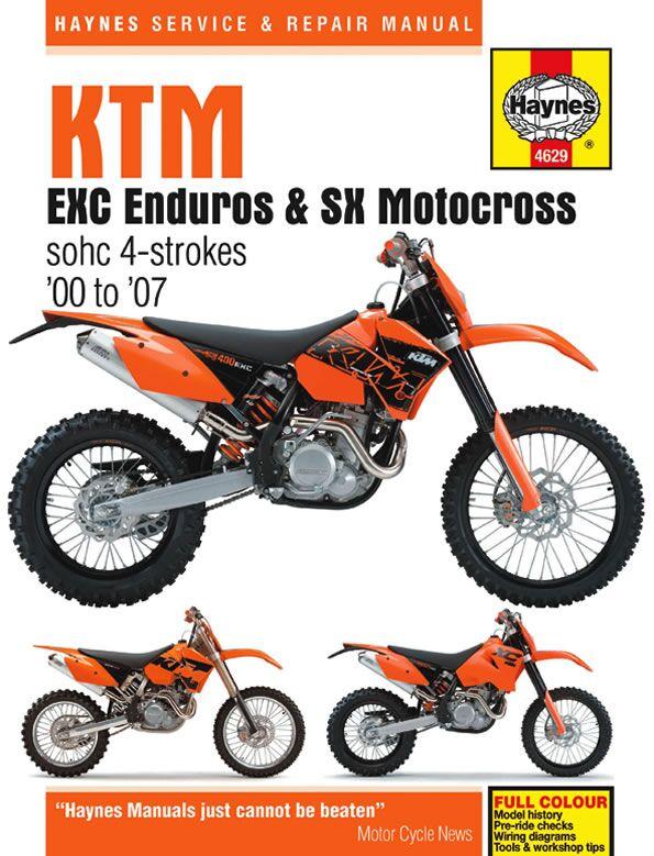 Haynes Service Manual For KTM  EXC250 Racing 2002-2006