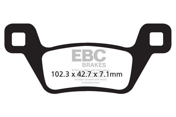 EBC R Series Heavy Duty Sintered Brake Pads For Kymco MXU 500 I 4X4 2012 Rear