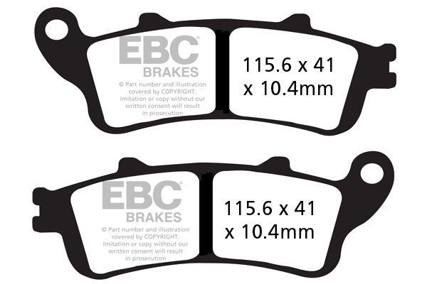 EBC Vee Semi-Sintered Brake Pads For Honda GL 1800 Goldwing 2001-2016 Rear