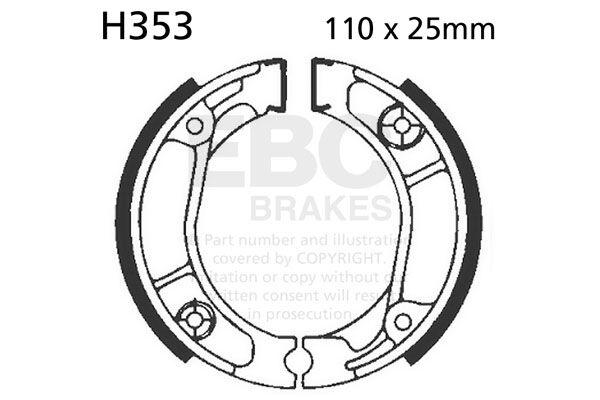 EBC Standard Brake Shoes For Honda AFS 110 Wave 2012-2016 Rear