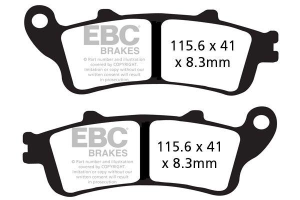 EBC Vee Semi-Sintered Brake Pads For Honda CTX1300 2014-2019 Rear