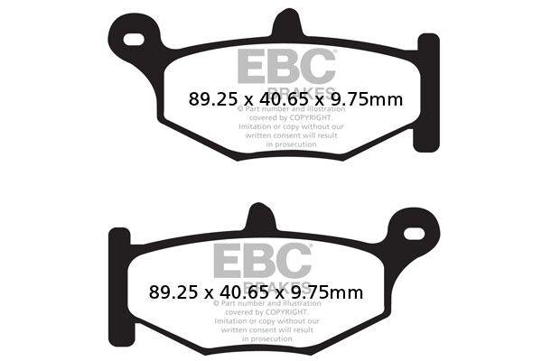 EBC Vee Semi-Sintered Brake Pads For Suzuki DL 1000 ABS V-Strom 2014-2020 Rear